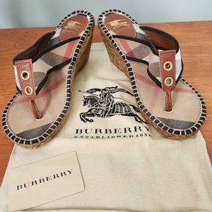 Burberry Prorsum Wedge Flip Flops